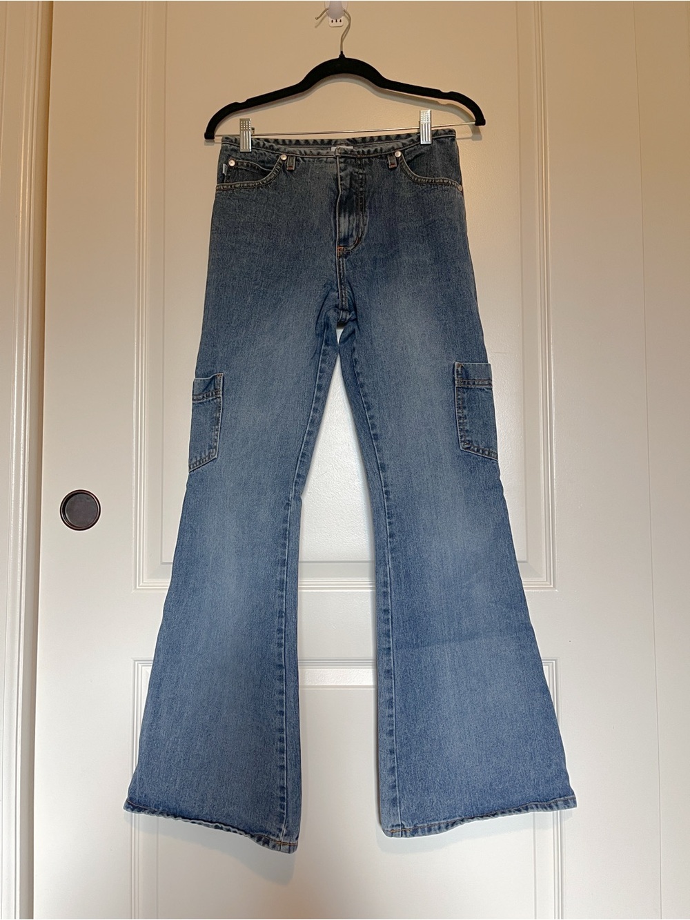 Vintage Tilt Flared Denim Jeans 100% Cotton